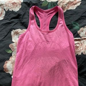 Pink Lululemon swiftly tech tank